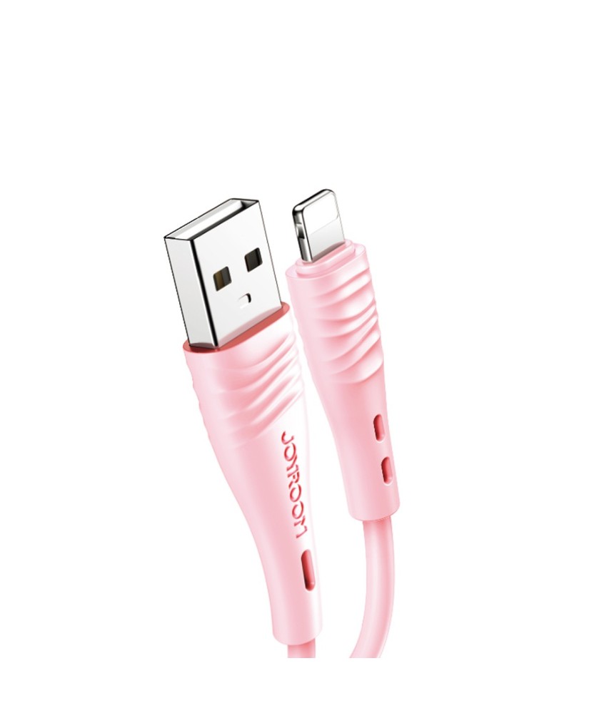 GloboStar® 87004 JOYROOM Originals JR-S118 Καλώδιο Φόρτισης Fast Charging Data iPhone 1M από Regular USB 2.0 σε 8 Pin Lightning Ροζ